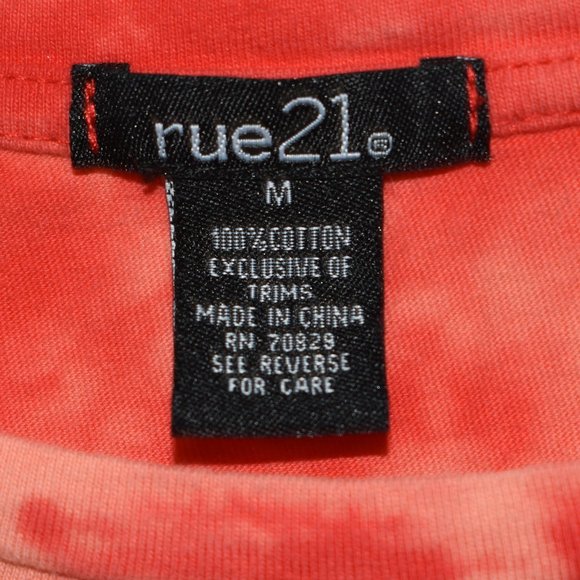 Rue21 Red Tie Dye Chinese Dragon Crop Top Medium - Picture 6 of 6